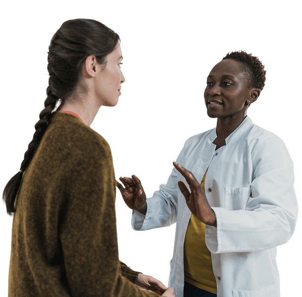 Person taking blood pressure